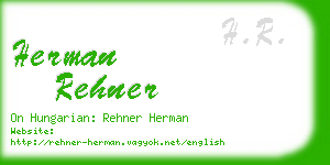 herman rehner business card